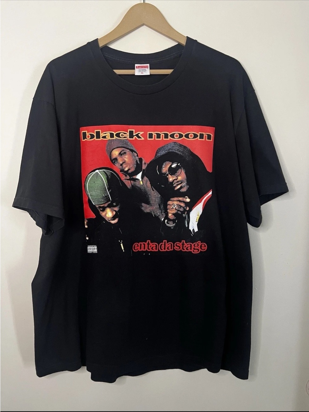 FW22 Supreme Black Moon Enta Da Stage Buck Em Down T Shirt XL